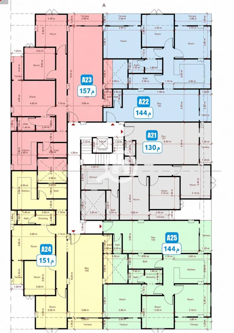 North-facing apartment directly opposite Lamar Hotel; features an excellent layout and is situated on a standard floor. – pohled 5