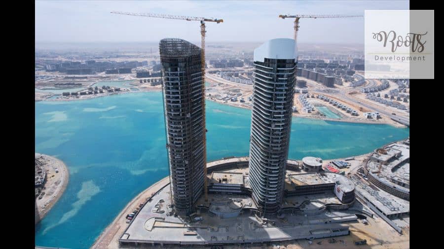 For Sale Chalet with Pool View ,Fully Finished, Ready to Move ,in Alamein Towers – North Coast - Fler