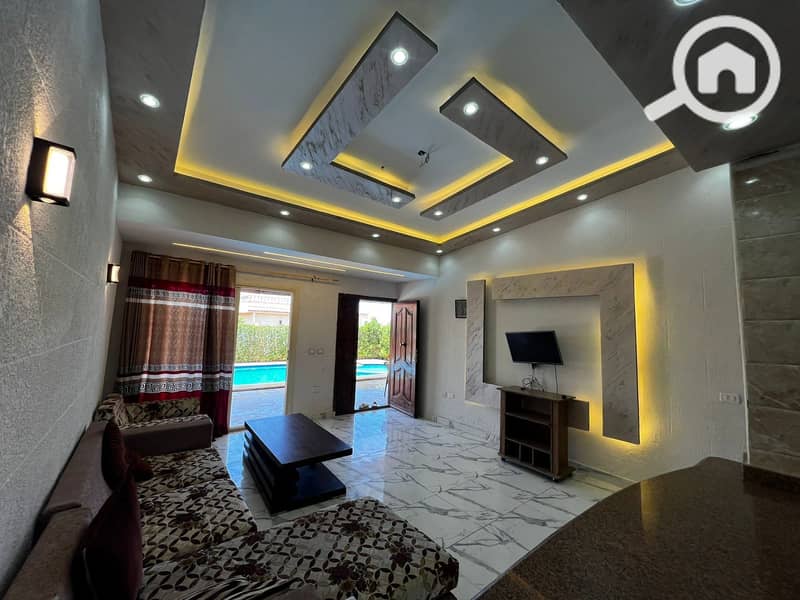 The best and newest chalet, first row, indirect sea, with a private pool, in Ramses Village, North Coast - Vista 5