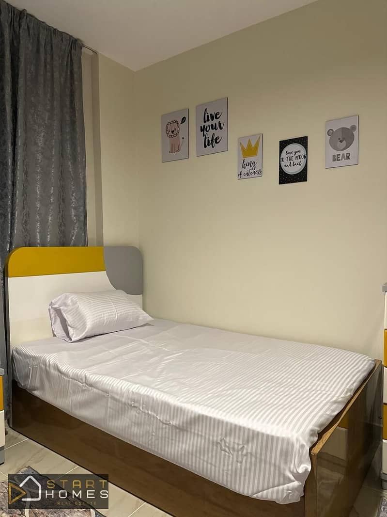 Furnished 100 m² two-bedroom apartment for rent in Madinaty (B15), featuring custom finishes and a fully equipped kitchen. - Więcej