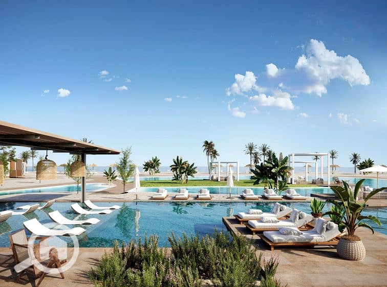 220m² chalet, finished, with a lagoon view in Beit El Bahr North Coast - Mehr