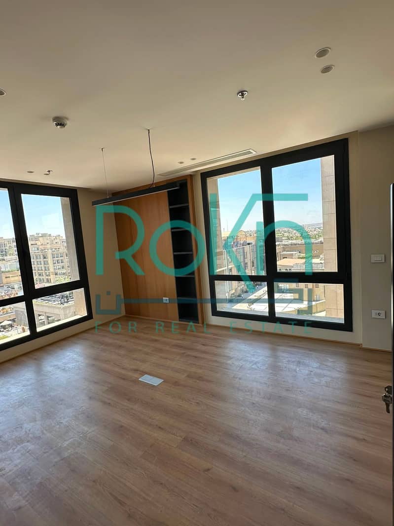 Office for rent in Arkan plaza,102sqm,fully finished with AC'S, prime view in Arkan - Vista 5