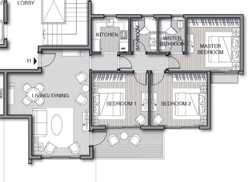 A distinctive 129m² apartment for sale in Noor City, with an old reservation, at the best price and longest payment period. Delivery within months, on a typical floor. - Ansicht 5
