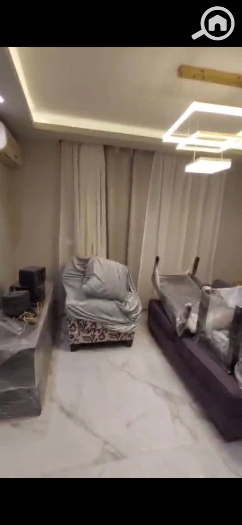 For sale with furniture and air conditioning in Dar Misr, Sheikh Zayed, 150 meters, ground floor, ultra lux finishing. - Więcej