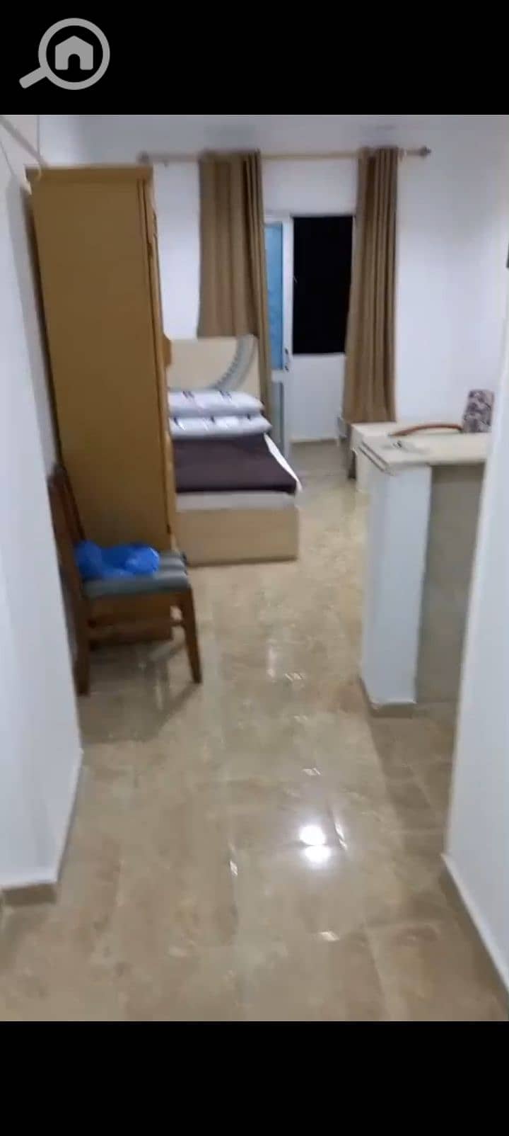 Furnished studio for annual rent, a room, bathroom, and kitchen inside a secure compound with 24-hour security. There are swimming pools, a private garden, and all facilities including water, electricity, and an elevator in Alexandria El Agami, 21st kilometer on the Palm Beach, in a very distinguished location. - Ansicht 2