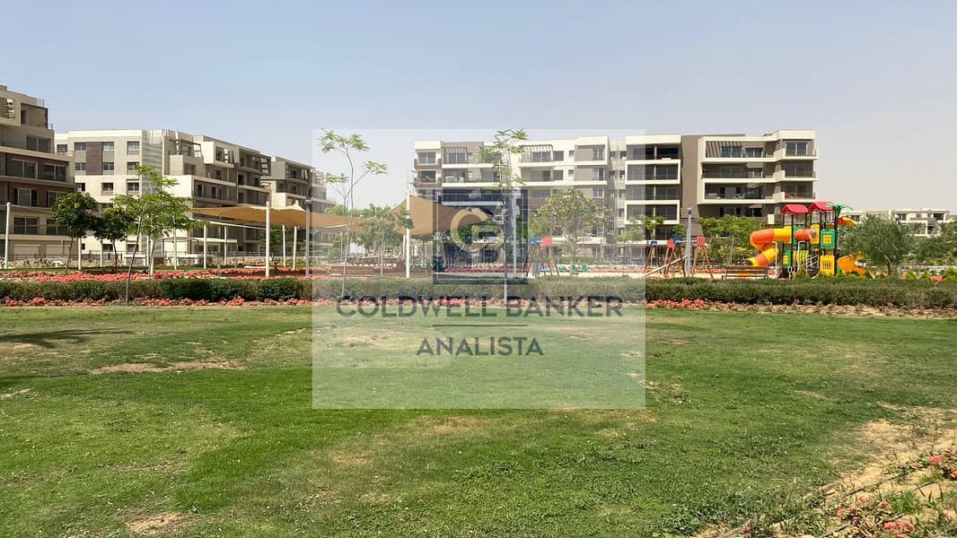 Palm Hills New Cairo Apartment for sale 186 m Corner View villas Fully finished With Acs 3 bedrooms - Vista 4