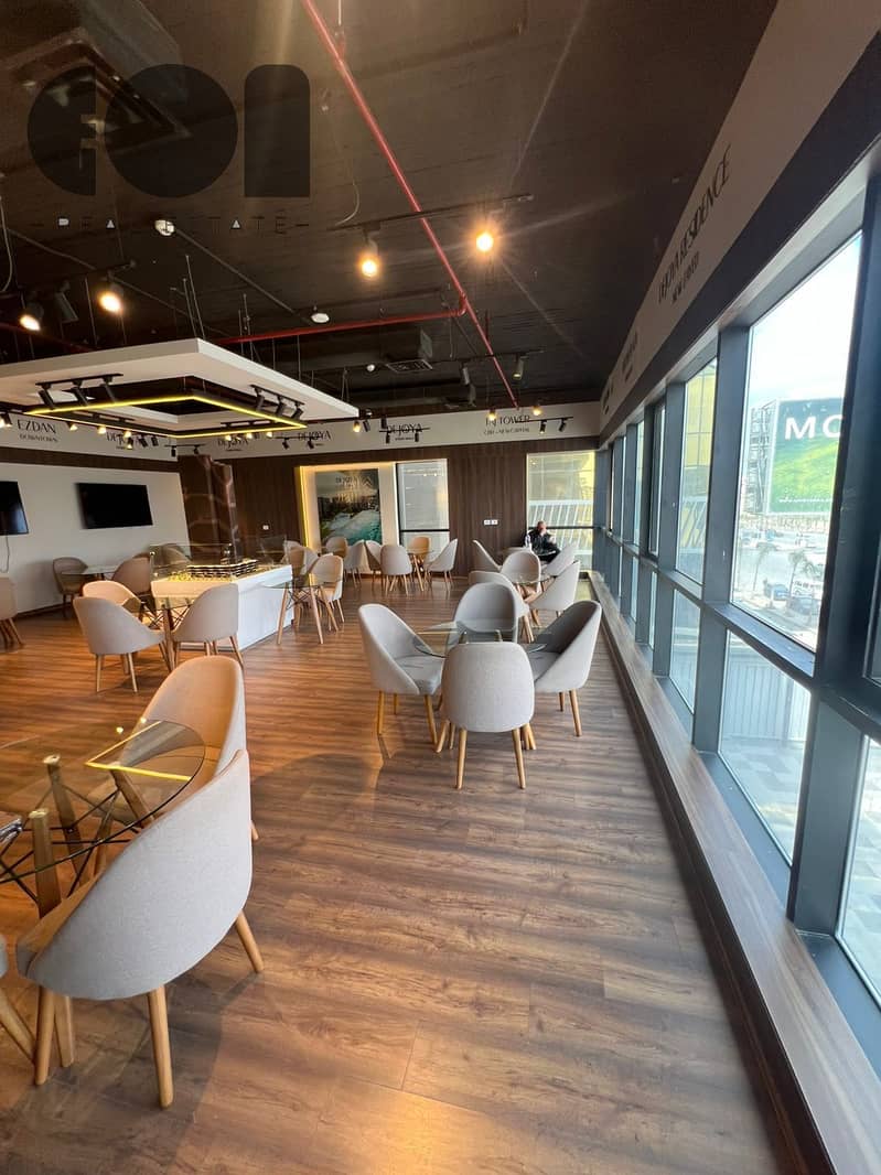 Administrative office for rent in North Plus – Fifth Settlement, a prime location directly in front of Waterway 2 and on Al-Tesseen Street. - Widok 4