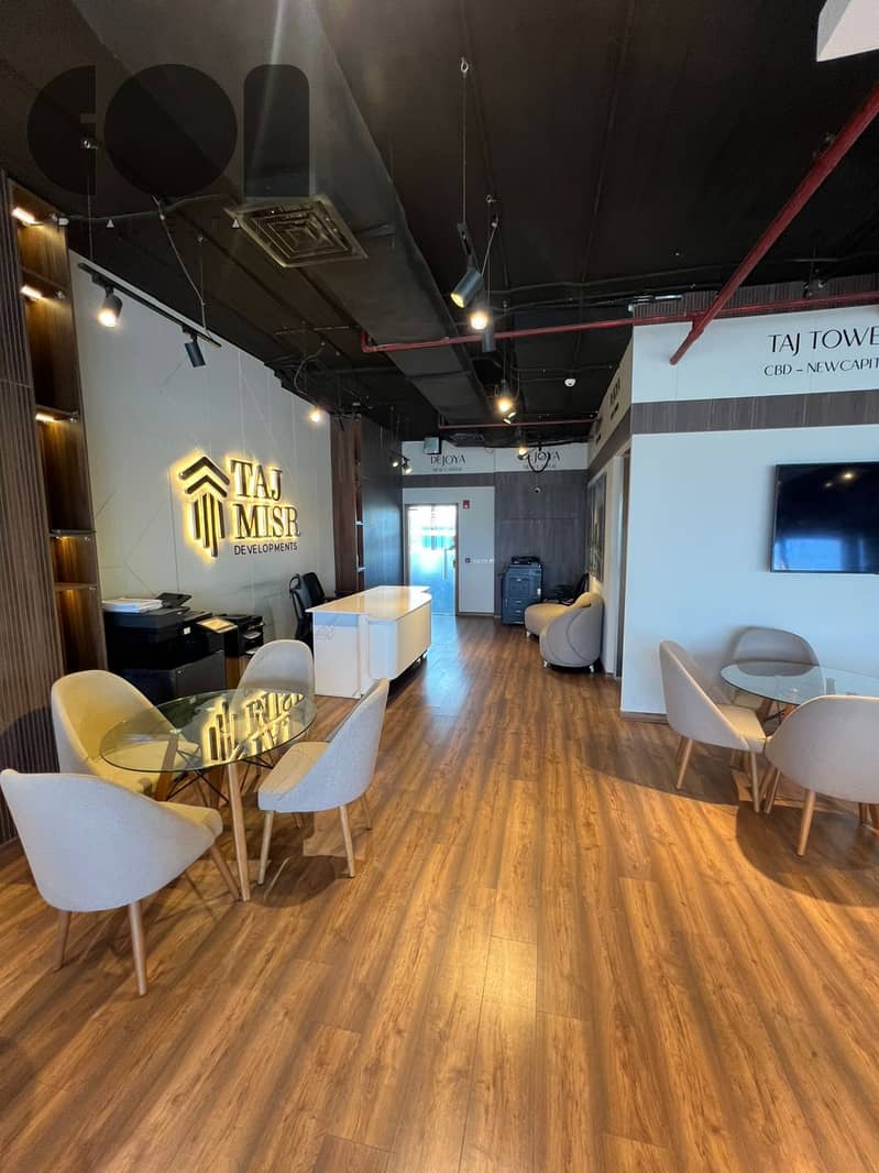 Administrative office for rent in North Plus – Fifth Settlement, a prime location directly in front of Waterway 2 and on Al-Tesseen Street. - Widok 5