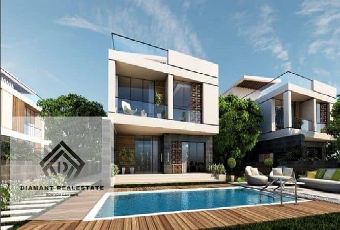 Villa for sale in New Cairo Ready in two years, available for viewing now next to Katameya Heights and 5A Waterway Over 12 years at Special price. - Ansicht 2