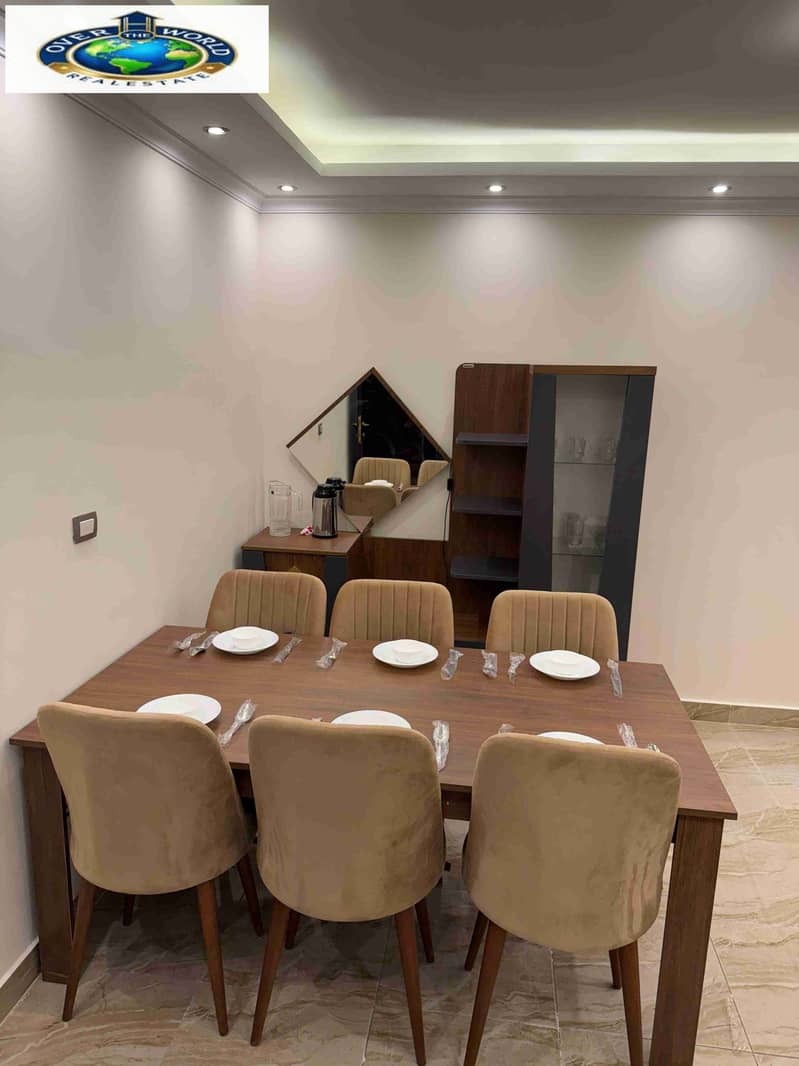 Furnished apartment for rent in Zahraa El Maadi, Ashgar Darna compound, first occupancy, close to Carrefour City Center and Happiness Street. - Aanzicht 3