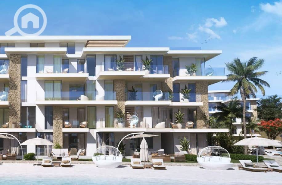 Finished chalet, lagoon view for sale in Azha, Ras El Hekma, North Coast - Ansicht 2