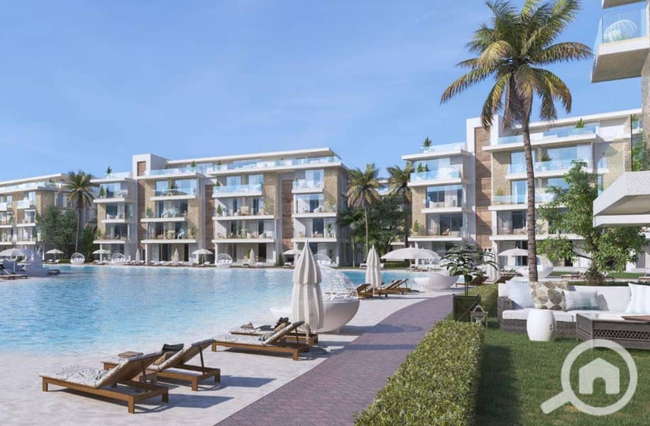 Finished chalet, lagoon view for sale in Azha, Ras El Hekma, North Coast - Ansicht 4