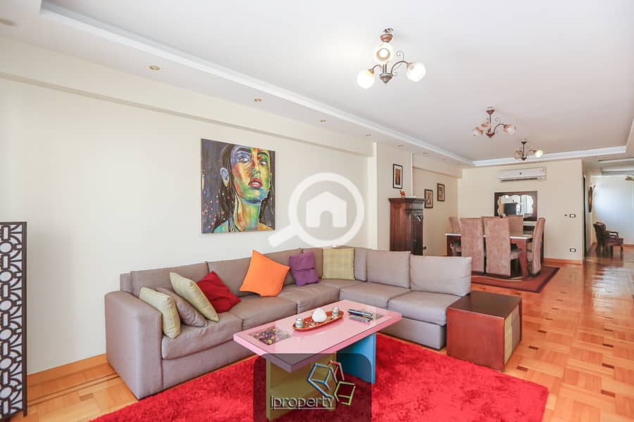 180m furnished air-conditioned Ibrahimia on Abu Qir, 3 rooms and reception, 3 corridors and 2 bathrooms, first rent in a tower. - Widok 4