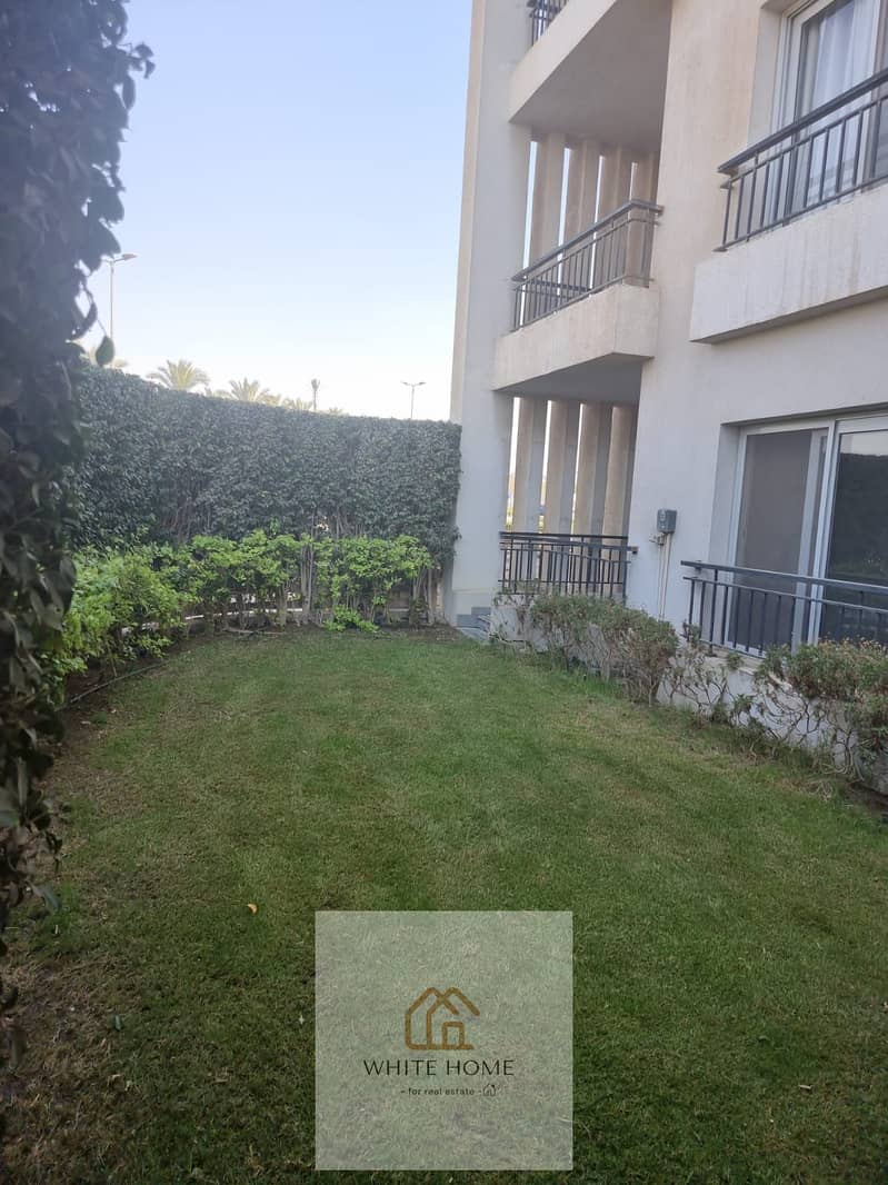 Ground floor apartment with garden, kitchen, air conditioning, and ultra-modern appliances in Cairo Festival City compound at a special rental price. - Mehr