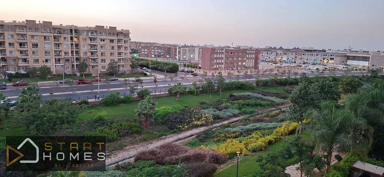165-square-meter, 3-bedroom apartment for sale in Madinaty’s most prestigious phase, B12. It features a "double view" overlooking the floodway, Season - Vaade 5