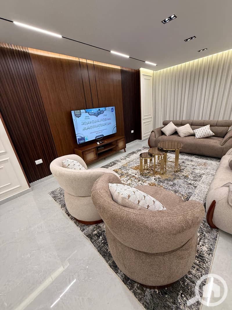 Furnished apartment for rent with hotel-style furnishings for rent in the Compound Maadi Dunes in Zahraa El Maadi, first occupancy, 3 bedrooms. - Widok 6
