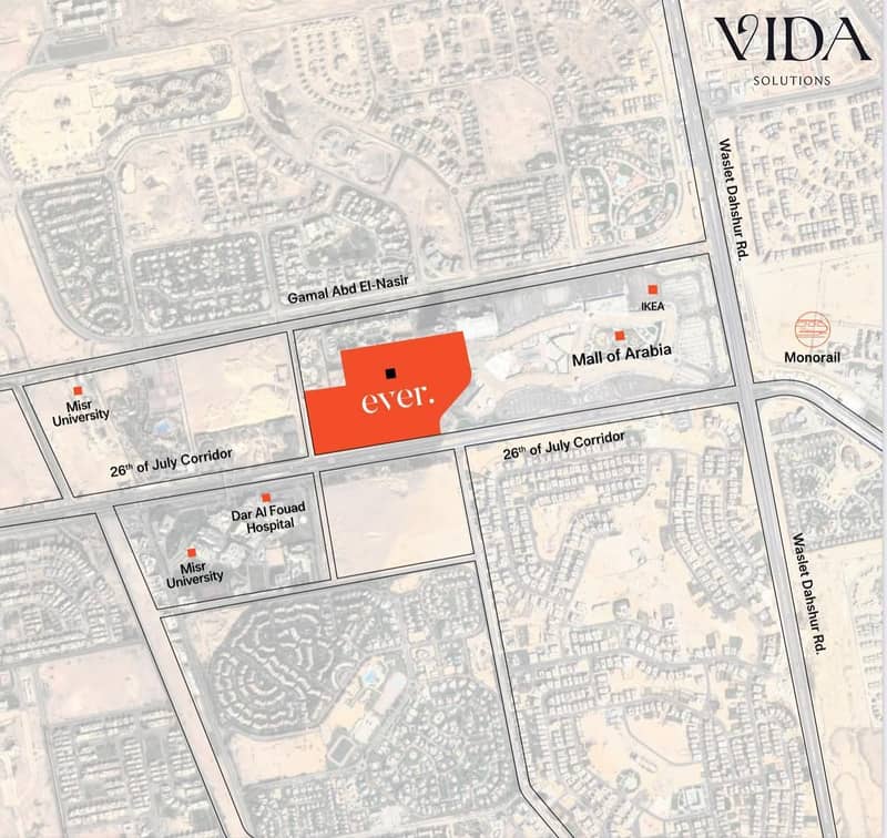 Own a 155m² 2 BR apartment at EVER WEST Cairo. Prime location on 26 July Corridor. Delivery in 4 years. - Vista 4