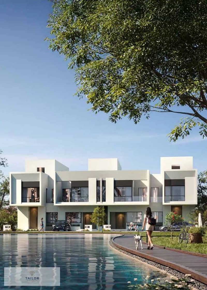 villa for sale in water way triangle new cairo lowest price in the project fully finished – pohled 2