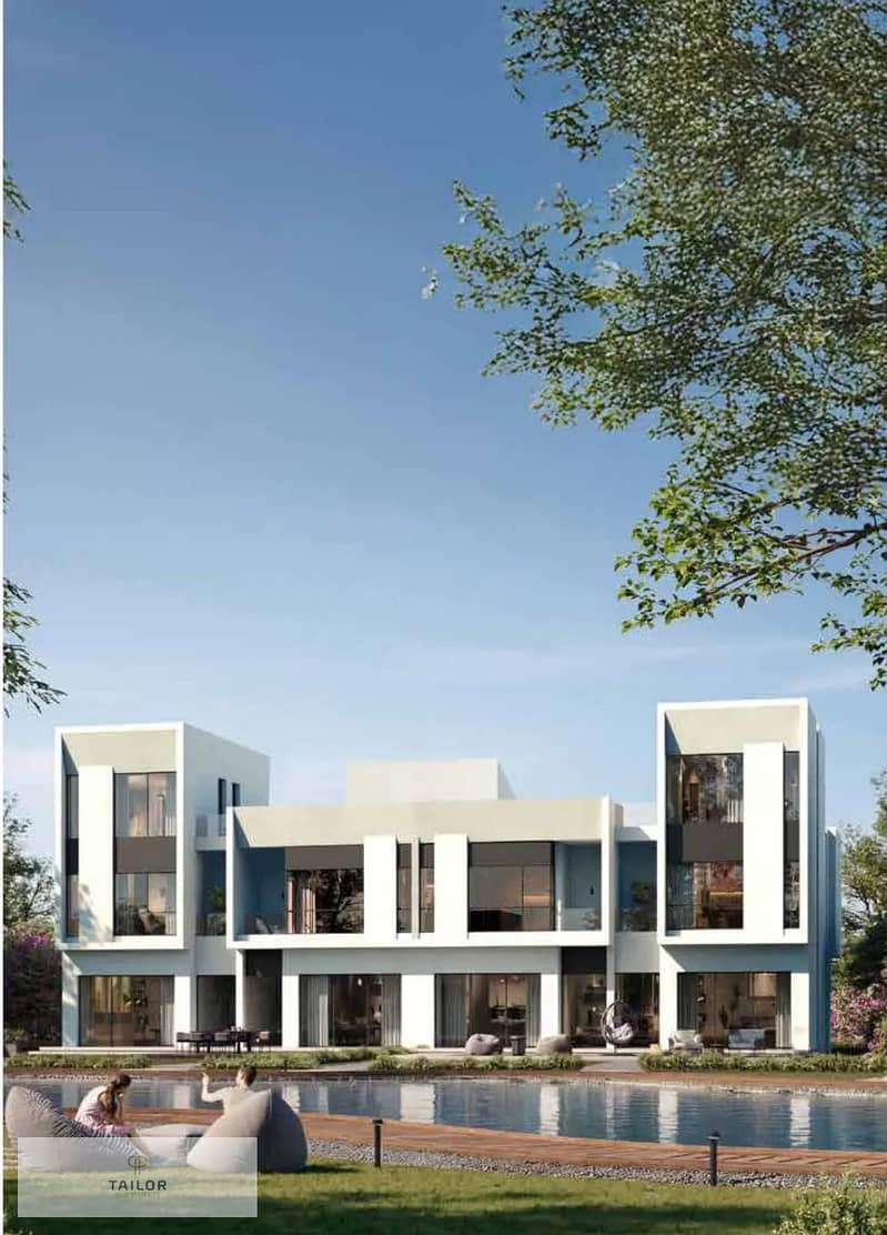 villa for sale in water way triangle new cairo lowest price in the project fully finished – pohled 3