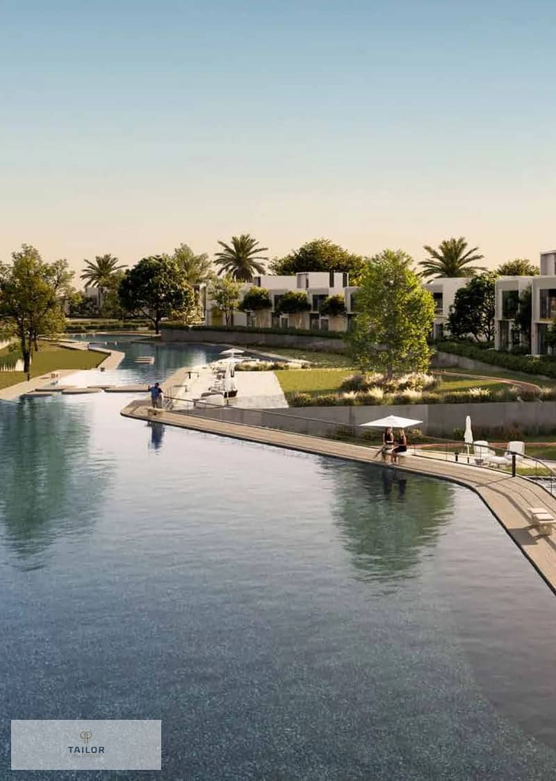 villa for sale in water way triangle new cairo lowest price in the project fully finished – pohled 5