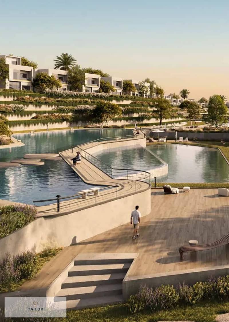 villa for sale in water way triangle new cairo lowest price in the project fully finished – další