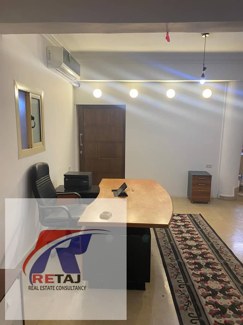 Fully furnished administrative basement for rent in New Cairo - First District, with a private entrance in a prime location . - Więcej