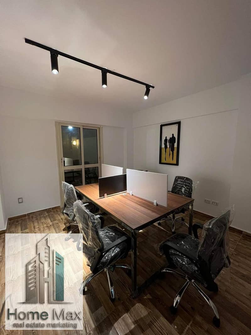 Furnished office space for rent, ground floor with a private entrance, suitable for all companies and administrative headquarters, 8th district, Sheikh Zayed. - Ansicht 4