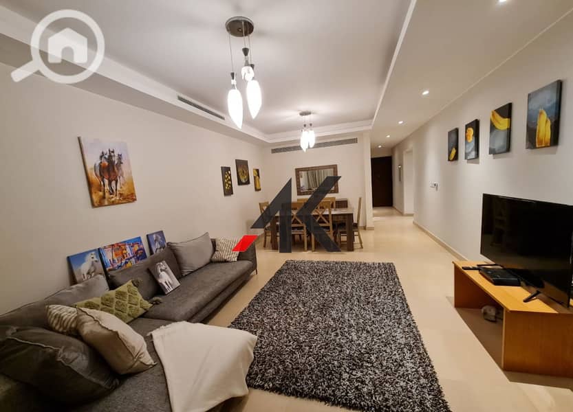 Furnished Apartment with Garden For Rent in Cairo Festival City -New Cairo - Widok 3