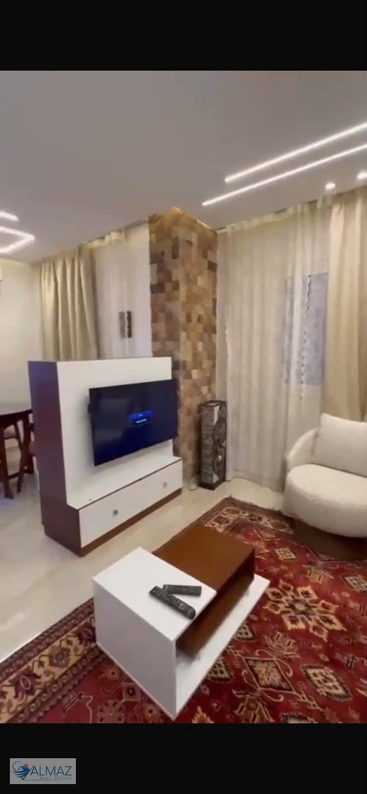 Furnished 89 sqm studio apartment for rent in South Lotus, Fifth Settlement, near Clubs Street (Nasr Axis), which connects it to North 90th Street. - Widok 6
