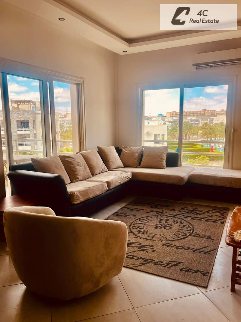 Priced below market value for a quick sale a fully furnished resale penthouse chalet including kitchen at Amwaj North Coast It features a sea view - Widok 4