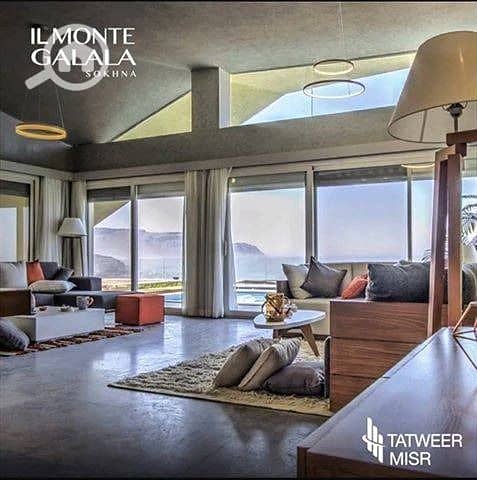 Apartment for sale 3 bedrooms 230 sqm fully finished with ACs IL Monte Galala Ain Sokhna prime location on Galala Mountain with sea view - Ansicht 6