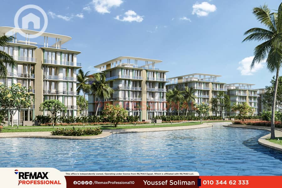 Open view of the swimming pool and garden chalet for sale in Sidi Abdel Rahman - Widok 2