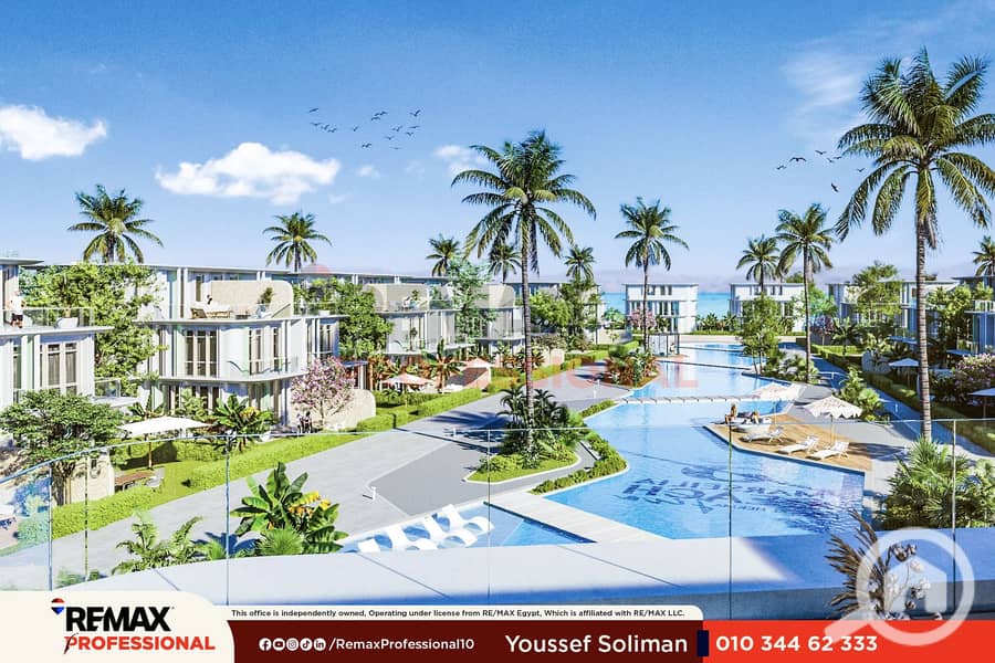 Open view of the swimming pool and garden chalet for sale in Sidi Abdel Rahman - Widok 3
