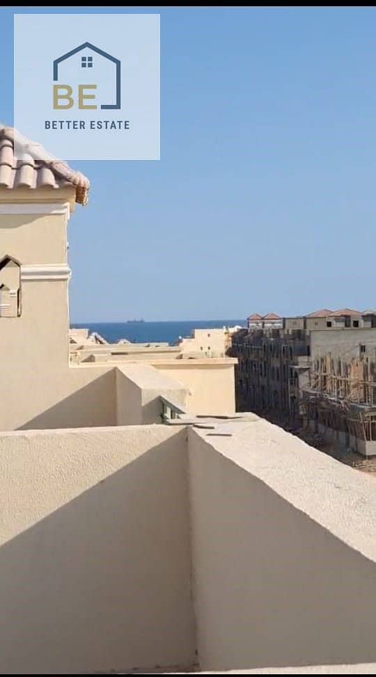 Super Lux chalet with furniture and a roof for sale in La Sirena Palm Beach - Ain Sokhna - Mehr
