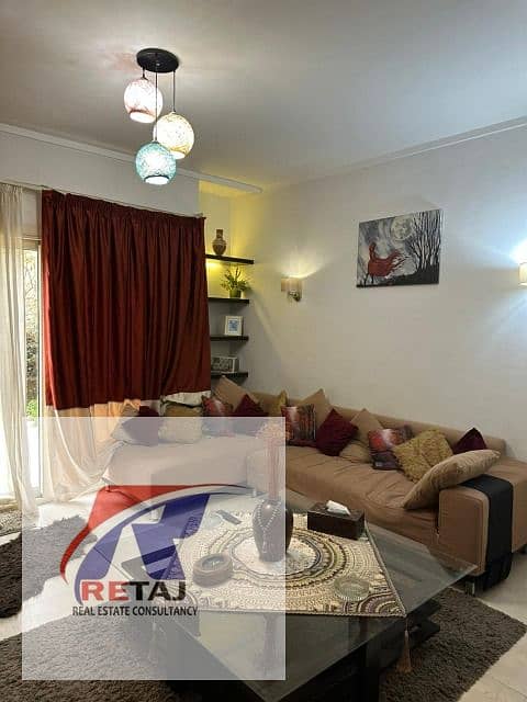 Ground floor studio with garden for rent in Palm Hills Compound – Fifth Settlement | 180 sq m | Hotel-style furnishings – pohled 2