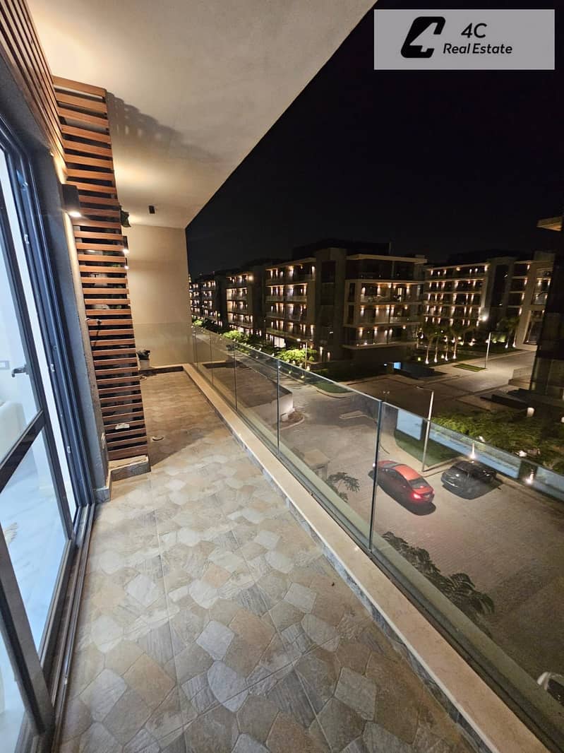 Furnished 3-bedroom apartment for rent in Al Patio Oro La Vista compound, lowest monthly rent in the compound. Open view landscape, ready to move in, - Aanzicht 2