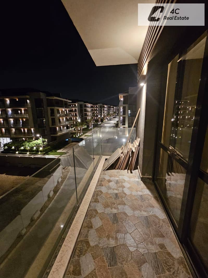 Furnished 3-bedroom apartment for rent in Al Patio Oro La Vista compound, lowest monthly rent in the compound. Open view landscape, ready to move in, - Aanzicht 3