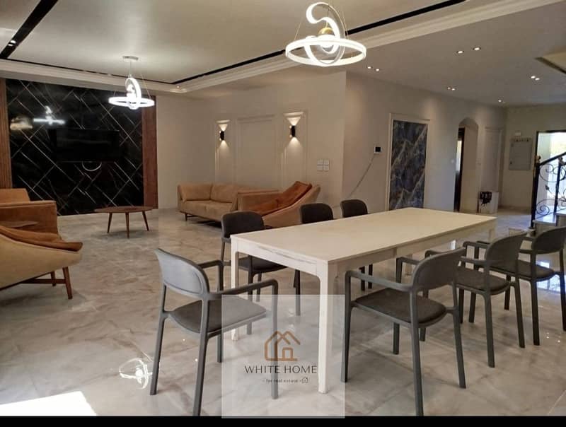 Available for rent in Al Rehab: a villa with air conditioning and a fully equipped kitchen, featuring ultra-super-luxurious finishes. Model V, consist - Ansicht 3