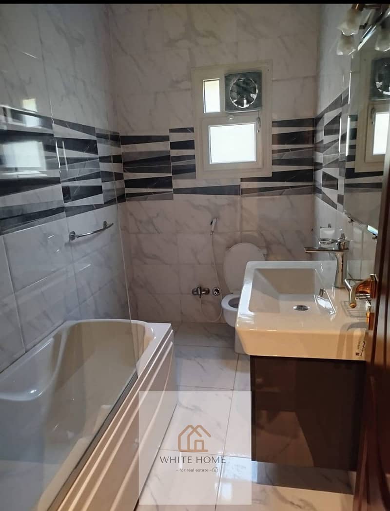 Available for rent in Al Rehab: a villa with air conditioning and a fully equipped kitchen, featuring ultra-super-luxurious finishes. Model V, consist - Mehr