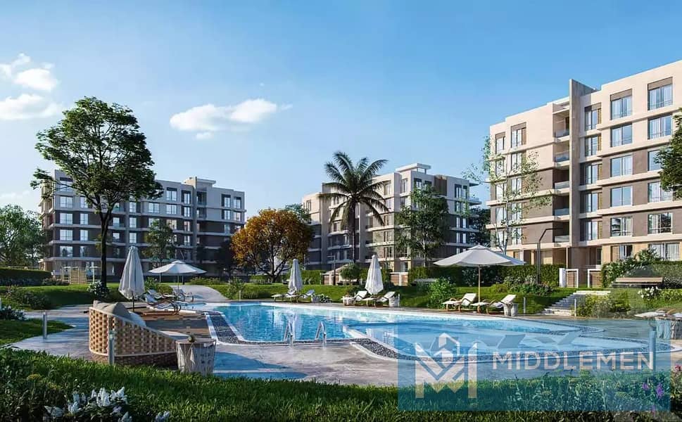 apartment 191m prime location Open View ala Villas Garden Ville ready to move hyde park new cairo - Vista 2