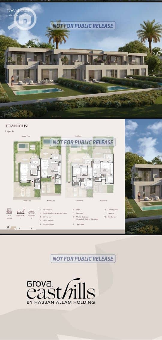 Twin house 276m for sale in Grova Hassan Allam compound Fifth Settlement - Widok 5