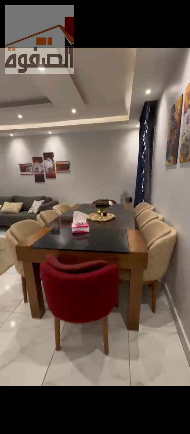 Furnished apartment for rent in Zahraa El Maadi, Ashgar Dorna compound, a unique and upscale location next to all services, restaurants, and international brands, and very close to Carrefour. – pohled 6