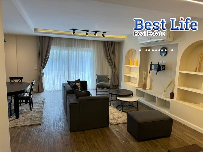 Luxury Furnished Ground Floor Apartment For Rent In Mountain View iCity New Cairo | Near AUC & South 90 Street | 165 SQM + 120 SQM Private Garden - Ansicht 2