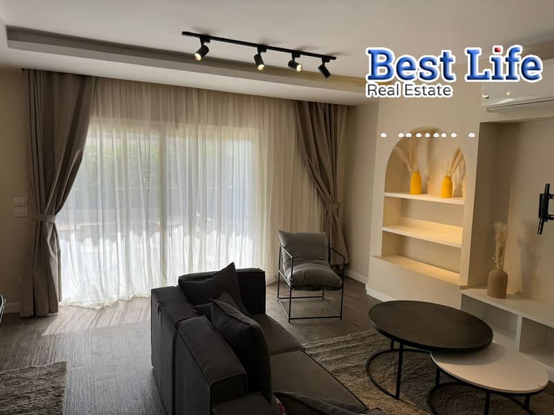 Luxury Furnished Ground Floor Apartment For Rent In Mountain View iCity New Cairo | Near AUC & South 90 Street | 165 SQM + 120 SQM Private Garden - Ansicht 4