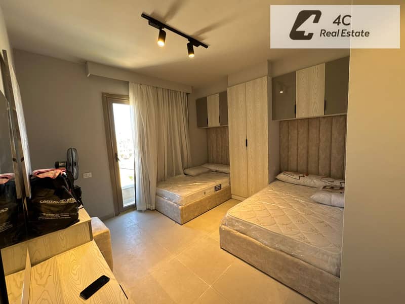 Fully furnished Chalet Over the pool 142m 3 bedrooms resale in prime location for sale in Hacienda Bay North Coast - Fler