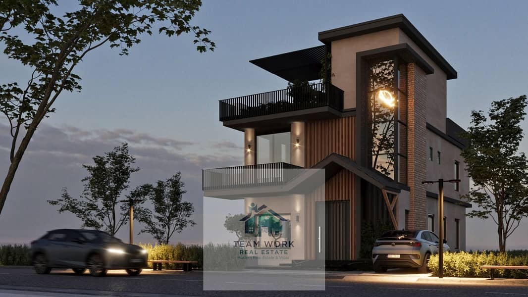 Villa for sale, standalone plot, basin 2, directly opposite Lake West, prime location in Eden Park compound, with installments over 10 years with no d - Ansicht 2