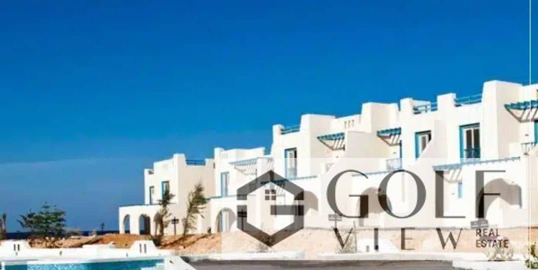 For a quick sale: 110 m² chalet on the first floor in Mountain View, Ras Al-Hikma, Baros Heights phase, fully finished, prime seaside location, with a - Mehr