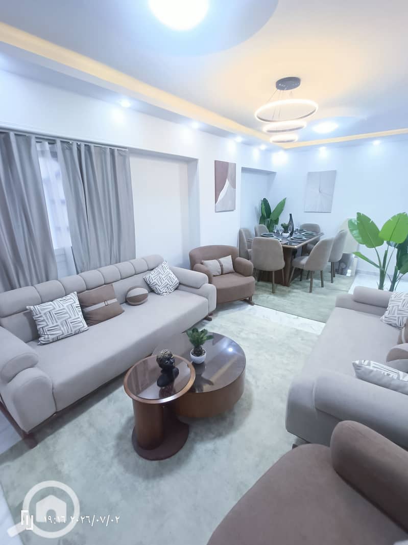 Apartment for sale with furniture and modern appliances in Al-Ajami, Alexandria, on Al-Nakhil Beach, in the heart of services and markets, next to a registered opening with full facilities. - Vista 2