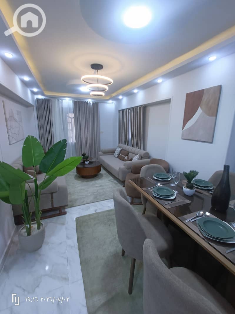 Apartment for sale with furniture and modern appliances in Al-Ajami, Alexandria, on Al-Nakhil Beach, in the heart of services and markets, next to a registered opening with full facilities. - Vista 6
