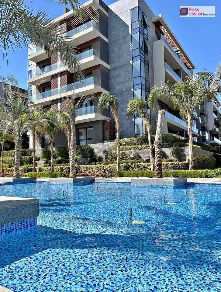 Apartment for sale, 164 sqm, in La Vista Patio Oro compound, featuring an open view overlooking the pools, prime location New Cairo - Vista 3